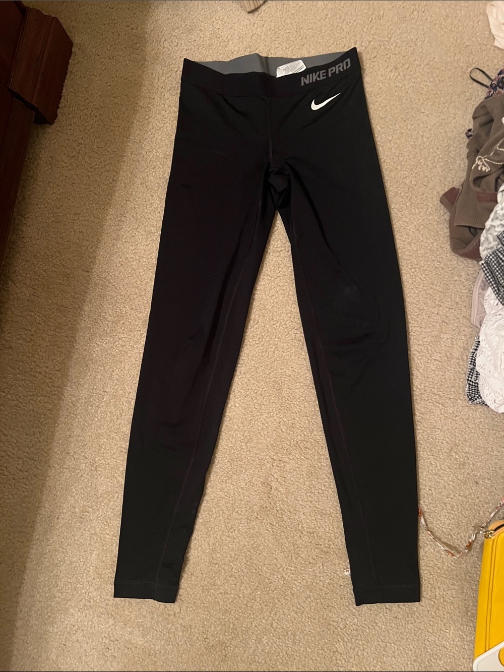 Like New Nike Black Full-Length Training Dri Fit Leggings